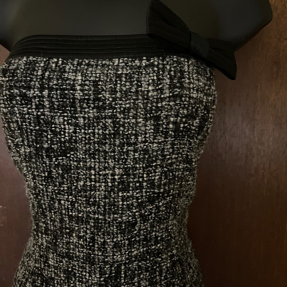 Express Black and Gray Wool Mix Tube Top Dress